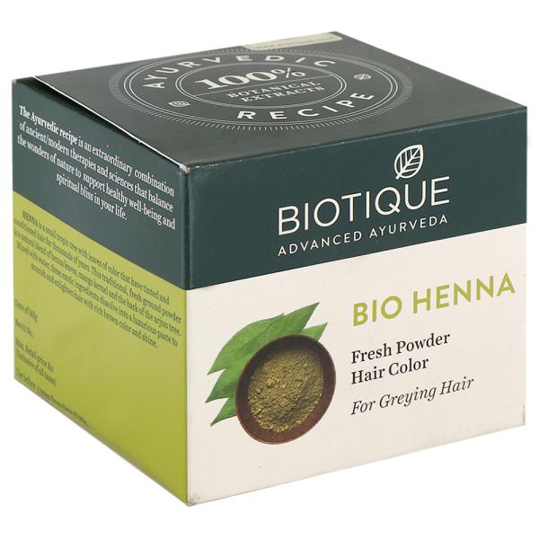 Biotique Bio Henna Fresh Powder Hair Color for Greying Hair 90 g JioMart