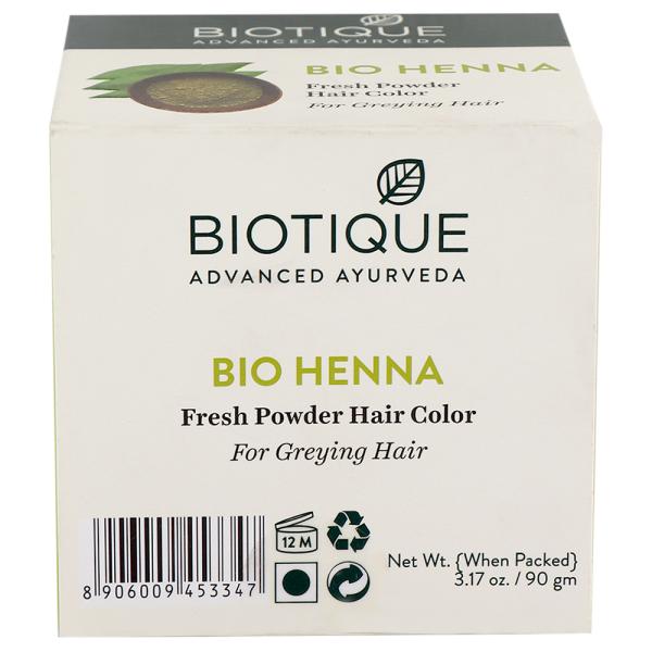 Biotique Bio Henna Fresh Powder Hair Color for Greying Hair 90 g JioMart