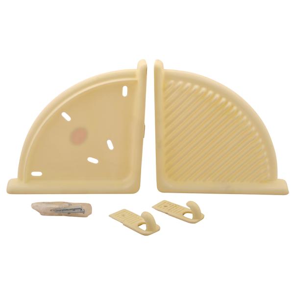 Cipla Plast 3D White Plastic Bathroom Corner Shelf 18x27 cm (2 N) JioMart