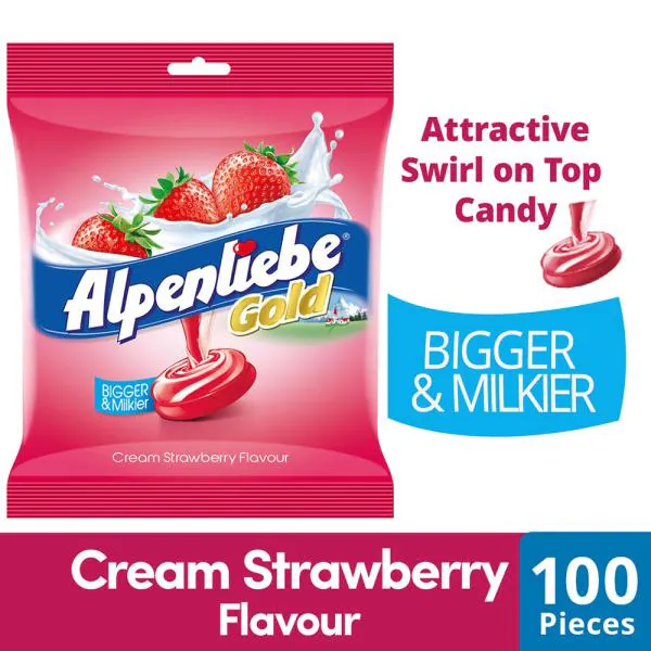 Alpenliebe Gold Cream Strawberry Candy 340 g JioMart