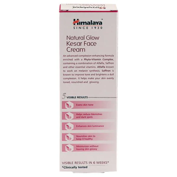 Himalaya Natural Glow Kesar Fairness Cream 50 g JioMart