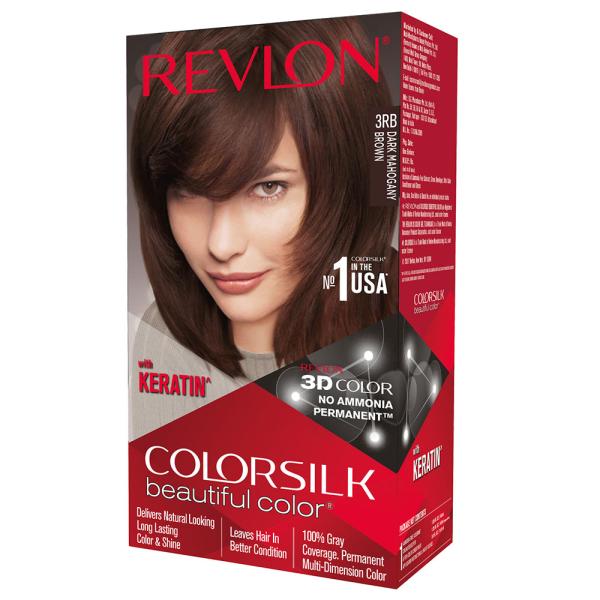 Revlon Colorsilk Keratin Hair Color Women, Dark Mahogany Brown (3RB) (40 ml  + 40 ml +  ml) - JioMart