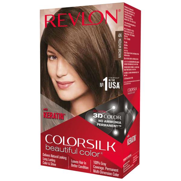 Revlon Colorsilk Keratin Hair Color Women, Medium Brown (4N) (40 ml + 40 ml  +  ml) - JioMart