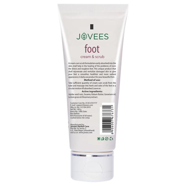 Jovees 2 in 1 Jojoba & Sesame Foot Care Cream and Scrub 100 g JioMart