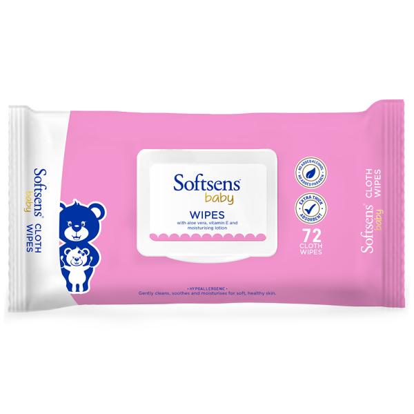 Softsens Baby Cloth Wipes 72 pcs JioMart