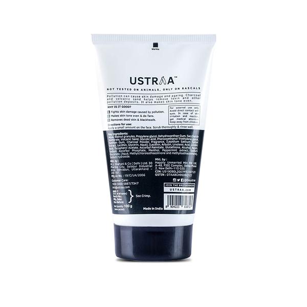 Ustraa Men's Activated Charcoal Face Scrub 100 gm JioMart