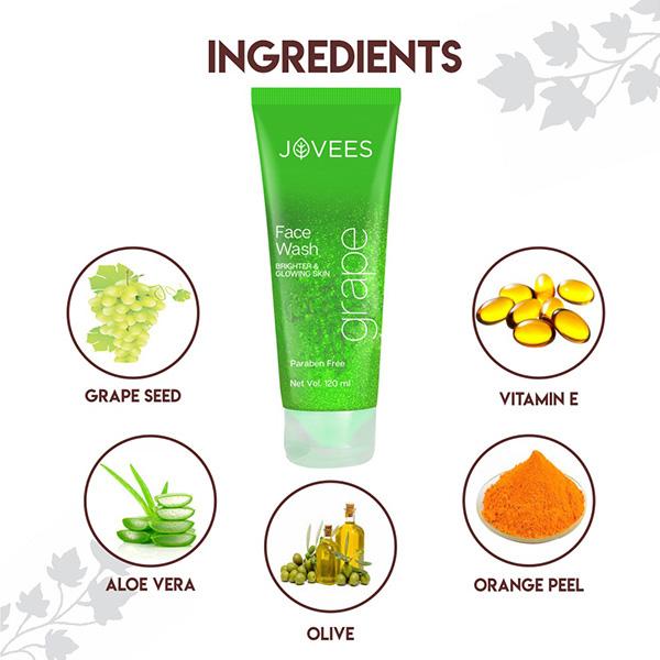 Jovees Herbal Grape Fairness Face Wash For Dull Skin and Paraben