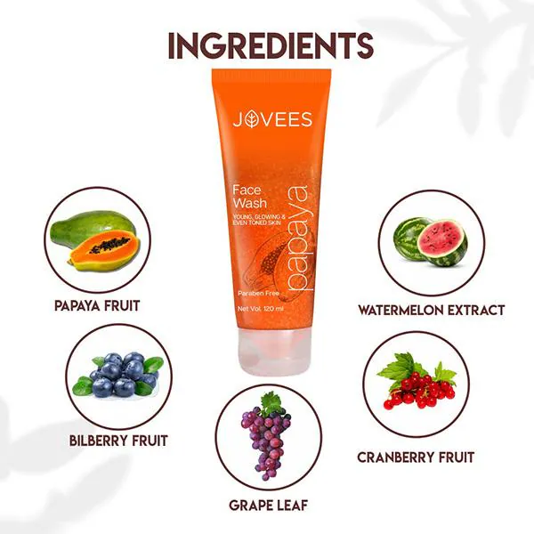 Jovees Herbal Papaya Face Wash For All Skin Types and Paraben & Alcohol