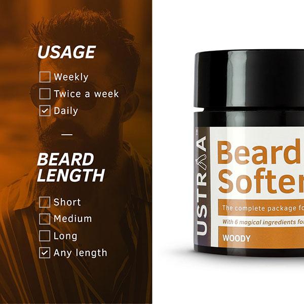 Ustraa Beard Softener Cream Woody 100 gm JioMart