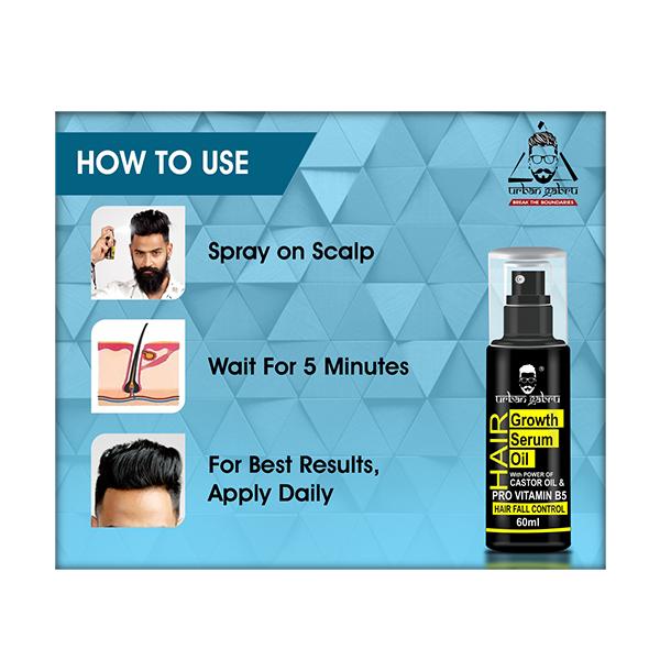 Urban Gabru Hair Growth Serum Oil Power of Castor Oil & Pro Vitamin