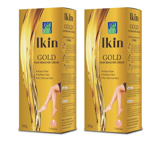 Astaberry Ikin Hair Removal Creme - Gold (Pack of 2 x 60 gm) - JioMart