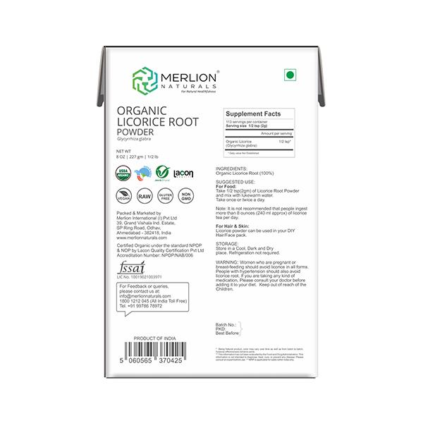 Merlion Naturals Organic Licorice Root Powder 227 gm JioMart