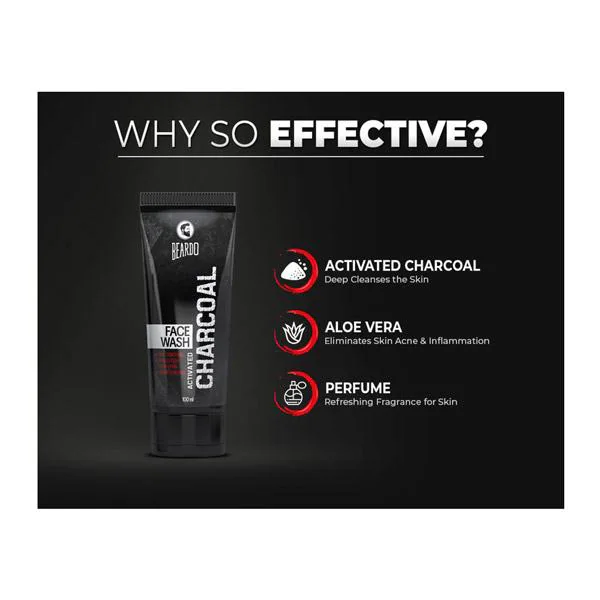 Beardo Face Wash Activated Charcoal 100 ml JioMart