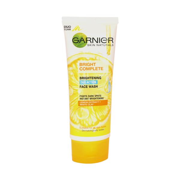 Garnier Bright Complete Brightening Duo Action Face Wash Lemon