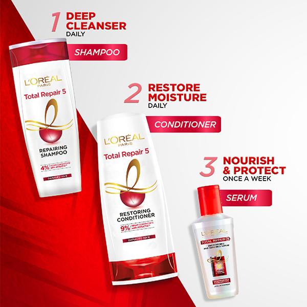 Loreal Paris Total Repair 5 Shampoo 1 Litre JioMart