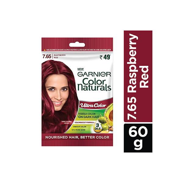Garnier Color Naturals Creme Riche Sachet, Shade 7.65, Raspberry Red 30