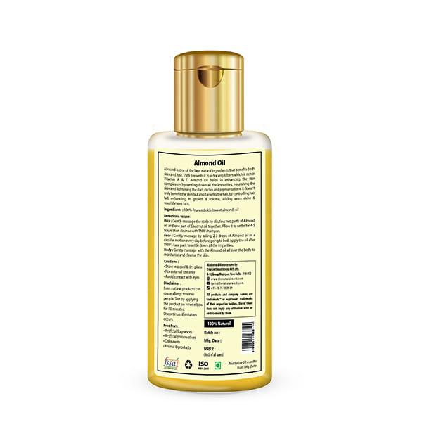 The Natural Wash Cold Pressed Virgin Almond Oil For Face Skin Body Hair