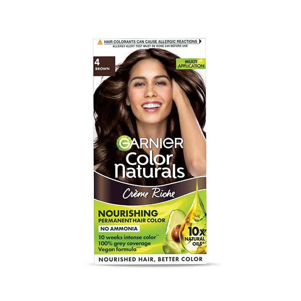 Garnier Color Naturals Creme Hair Color, Shade 4 Brown  Gm - JioMart