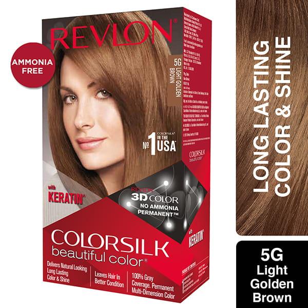 Revlon Colorsilk Hair Color With Keratin - Light Golden Brown 5G 40 Gm -  JioMart