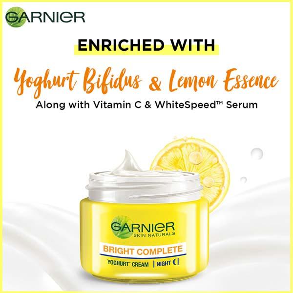 Garnier Skin Natural Bright Complete Night Cream Yogurt 18 gm JioMart