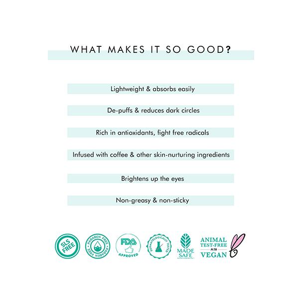 mCaffeine Naked & Raw Coffee Under Eye Cream Relieves Dark Circles 30 ml JioMart