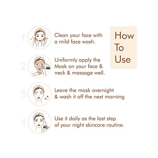 mCaffeine Latte Coffee Sleeping Face Mask with Niacinamide & Hyaluronic Acid for Hydration 100