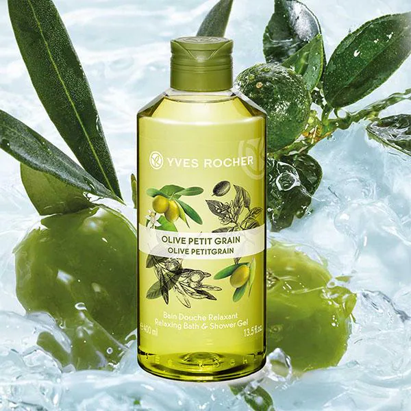 Yves Rocher Relaxing Bath And Shower Gel Olive Olive Petit Grain 400 ml