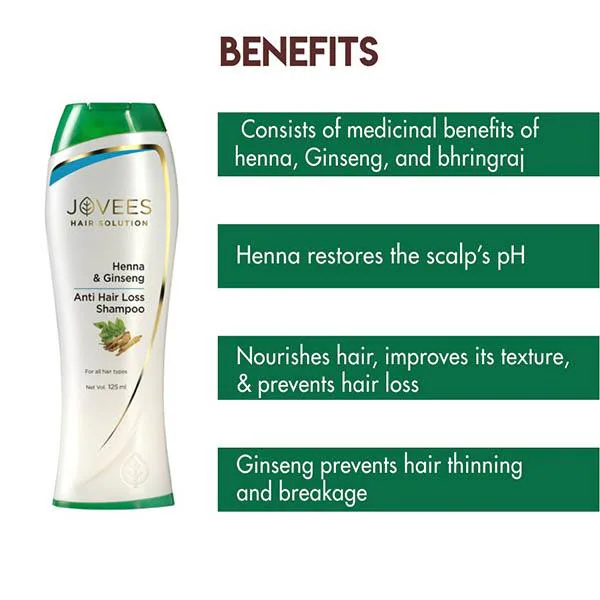 Jovees Henna & Ginseng Anti Hair Loss Shampoo 125 ml JioMart