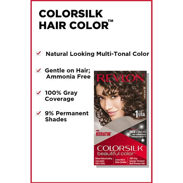 Revlon ColorSilk Hair Color with Keratin - 3N Dark Brown  ML - JioMart