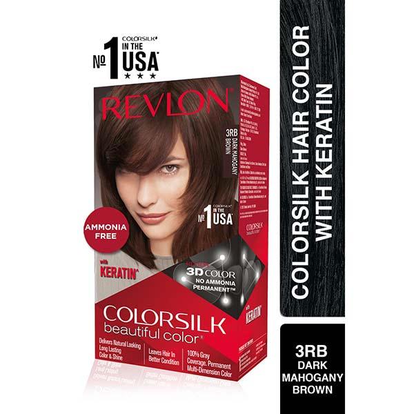 Revlon ColorSilk Hair Color with Keratin - 3RB Dark Mahogany Brown  ML  - JioMart