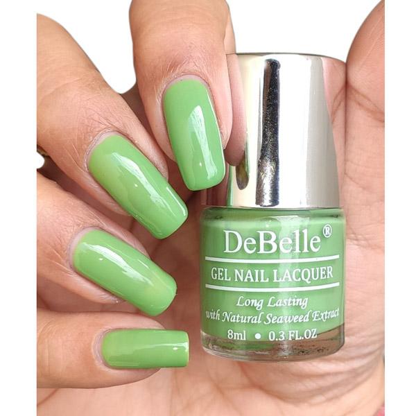 DeBelle Gel Nail Lacquer Mystique Green Pastel Green Nail Polish 8 ml JioMart