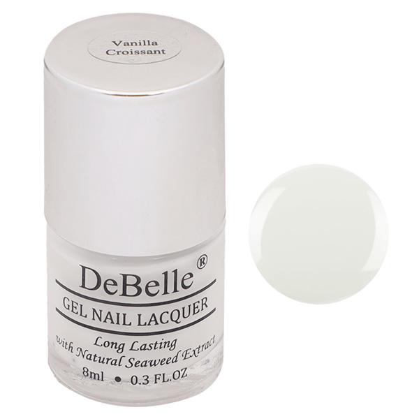 DeBelle Gel Nail Lacquer Vanilla Croissant One Coat White Nail Polish 8