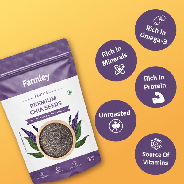 Farmley Premium Natural Chia Seeds 200g JioMart