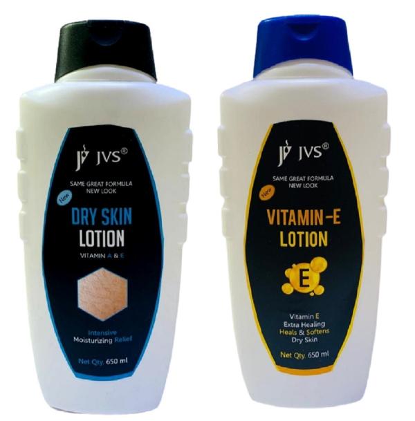 JVS Unisex Moisturizing Body Lotion Combo Pack(Dry Skin & Vitamin E)650