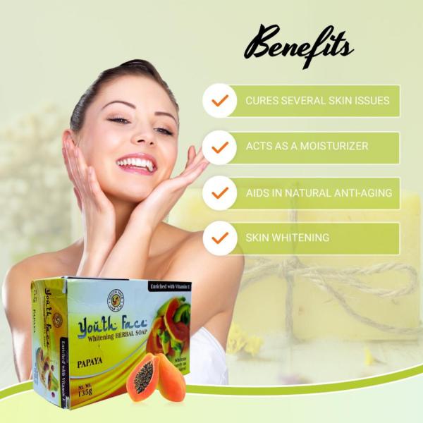 Secret Beauty Shine Youth Face Papaya Whitening Herbal Soap For All
