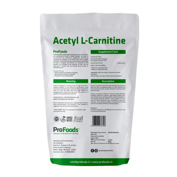 ProFoods Acetyl L Carnitine ALCAR Powder Health Supplement 350 g JioMart