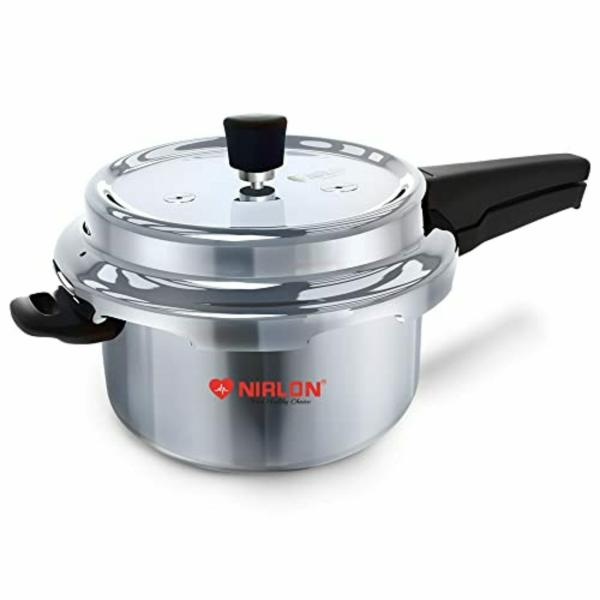 NIRLON Induction Compatible Outer Lid Stainless Steel Pressure Cooker