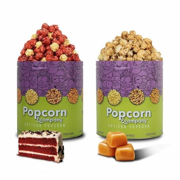 Popcorn & Company Festive Gift Combo Pack of 2 Tins (Crunchy Lichi 130