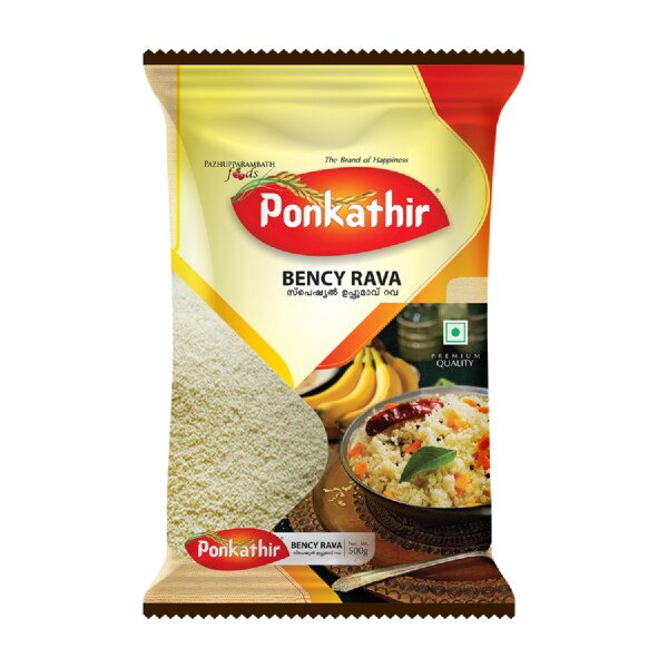 Ponkathir Bency Wheat Rava 500g x 4 Pkts (2Kg) Gothambu Rava Sooji