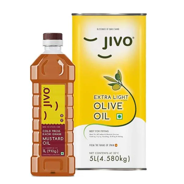 Jivo Extra Light Olive Oil 5L + Jivo Mustard Oil 1L JioMart