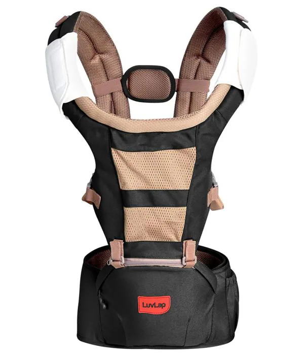 Luvlap Black Royal Baby Hip Seat Carrier With 4 Carry Positions (424 M