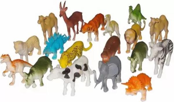 JGG JAIN GIFT GALLERY Realistic Small Size Wild Jungle Animals Figures Toys  20 Piece(Multicolor). - JioMart