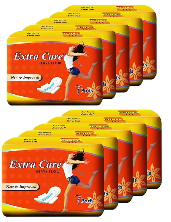 Extra Care Gel Sanitary Napkin Heavy Flow XXL (Pack Of 10) JioMart