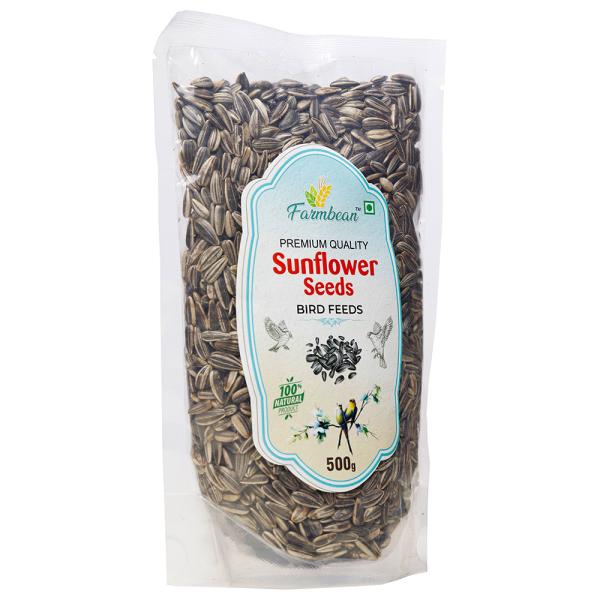 Farmbean Premium Striped Sunflower Seeds for Bird Fortified with