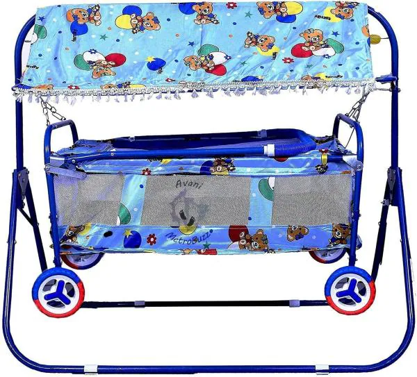 Baby Crib and Cradle Two in One (EvaBlue) JioMart