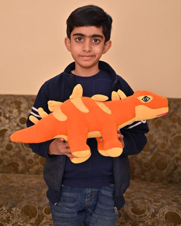 Glance Cooper Dinosaur Soft Toy/Stuffed Soft Plush Toy 55cm ( Orange ) JioMart