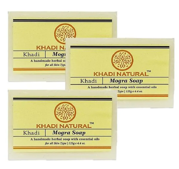 Khadi Natural Mogra Bathing Herbal Soap With Essential Oil Pack of 3 ...