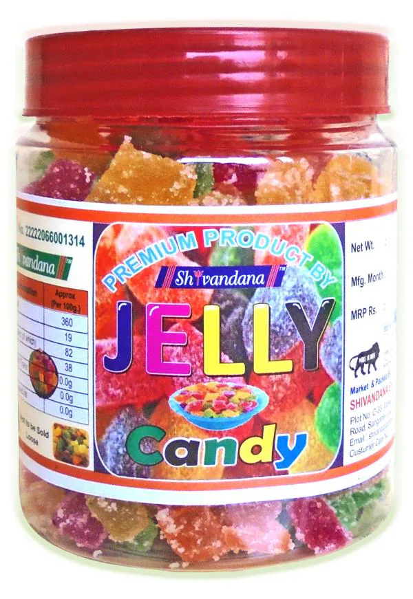 Real Fruit Juice Jelly Bites, Jelly Candy Sugar Coated Jelly Toffee Jar