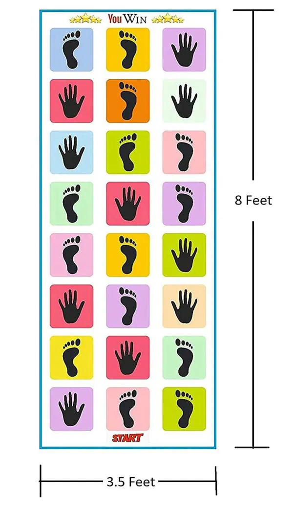 Mixcart Multicolor Hopscotch Jumbo Jumping Play Floor Games Mat For Kids And Adults Family JioMart