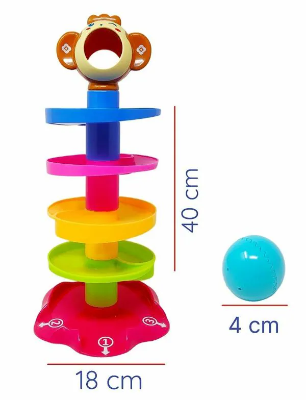 Mimy 5 Layers Swirling Ball Ramp Roll Ball Toy for Baby Kids | Drop and ...
